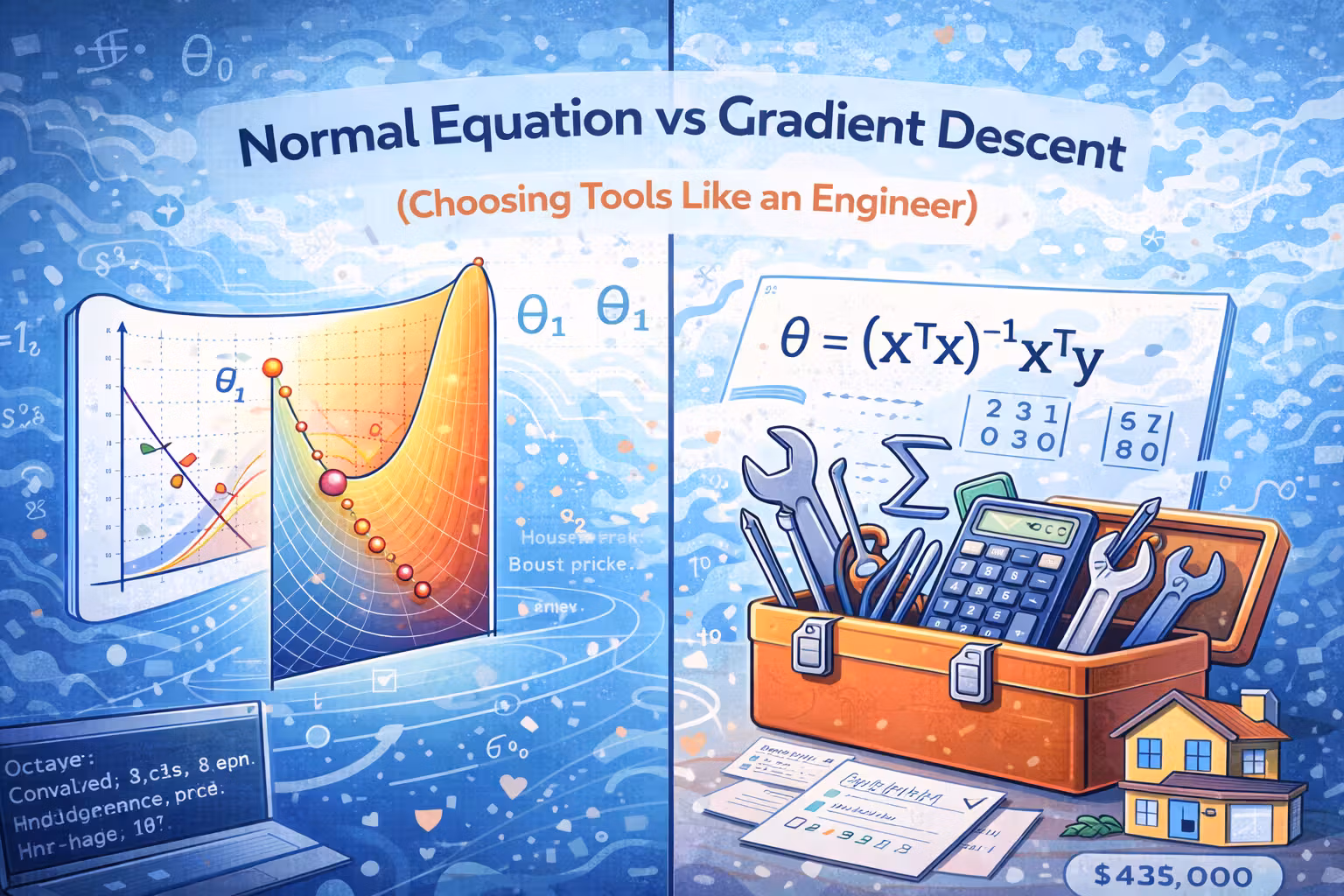 Normal Equation vs Gradient Descent (Choosing Tools Like an Engineer)