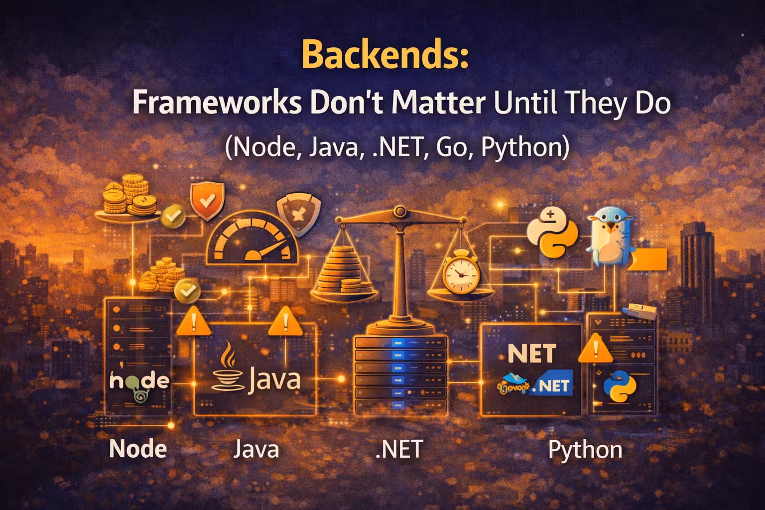 Backends: Frameworks Don’t Matter Until They Do (Node, Java, .NET, Go, Python)