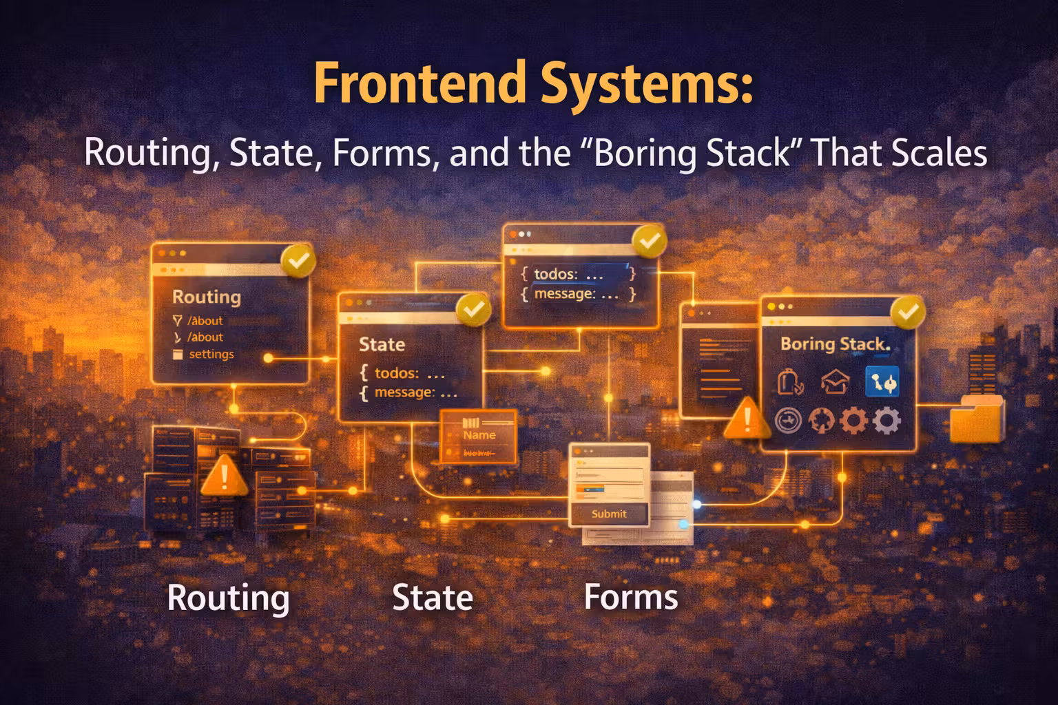 Frontend Systems: Routing, State, Forms, and the “Boring Stack” That Scales