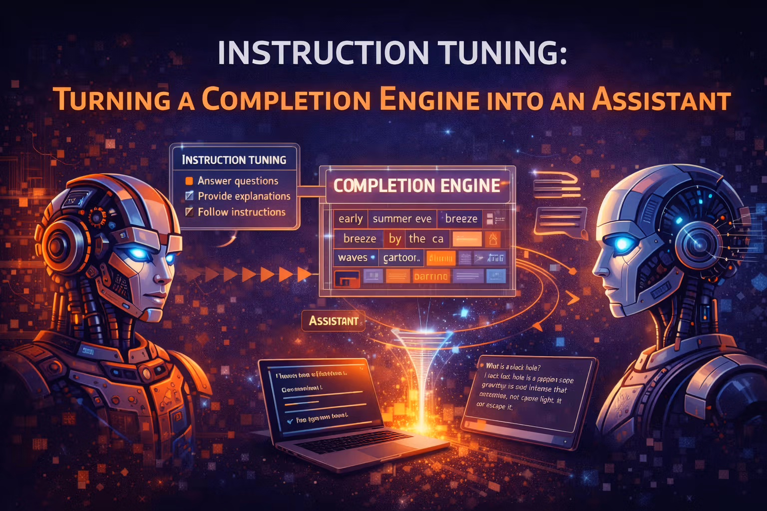 Instruction Tuning: Turning a Completion Engine into an Assistant