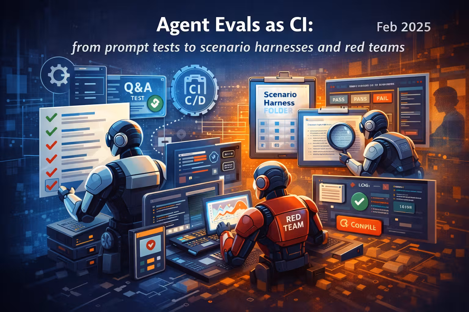 Agent Evals as CI - From Prompt Tests to Scenario Harnesses and Red Teams