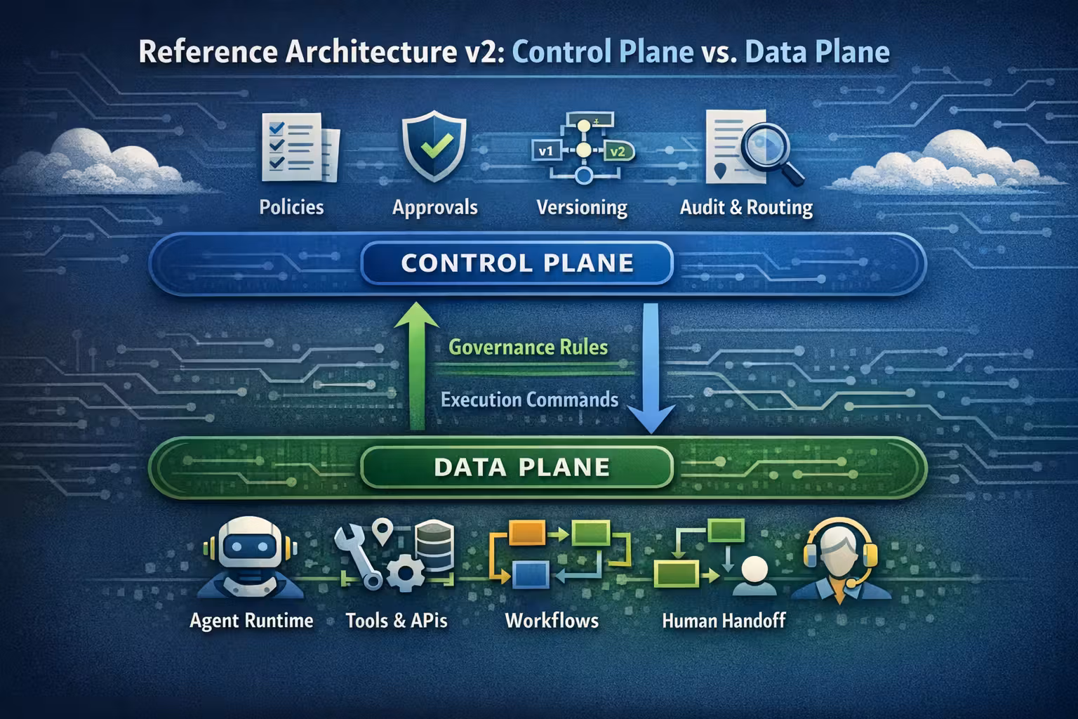 Reference Architecture v2: control plane vs data plane