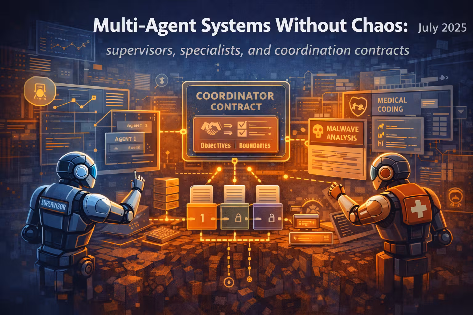 Multi-Agent Systems Without Chaos: supervisors, specialists, and coordination contracts