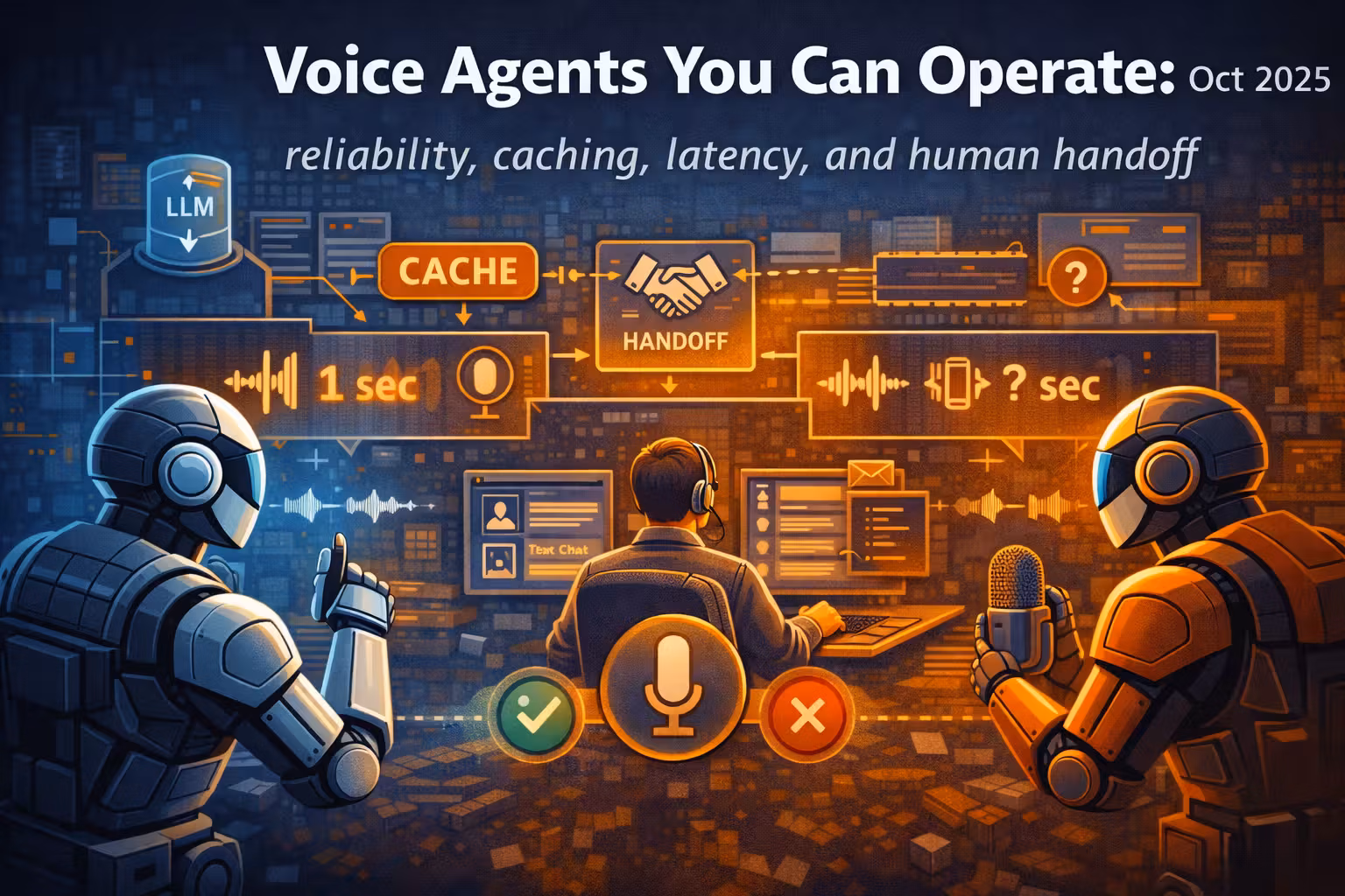 Voice Agents You Can Operate: reliability, caching, latency, and human handoff